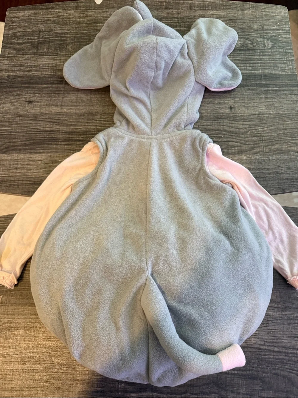 Carter’s Baby Elephant Costume Gray Pink Fleece Hooded 12 Months